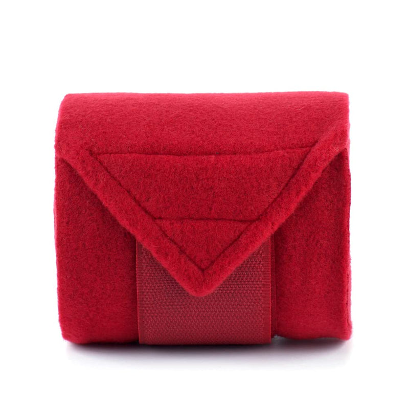 Horse Polo Wraps 2.5m Soft Fleece Polo Wraps Equestrian Leg Bandage Wrap Set of 4 Packs (Red - 2.5m) Red - 2.5m - PawsPlanet Australia