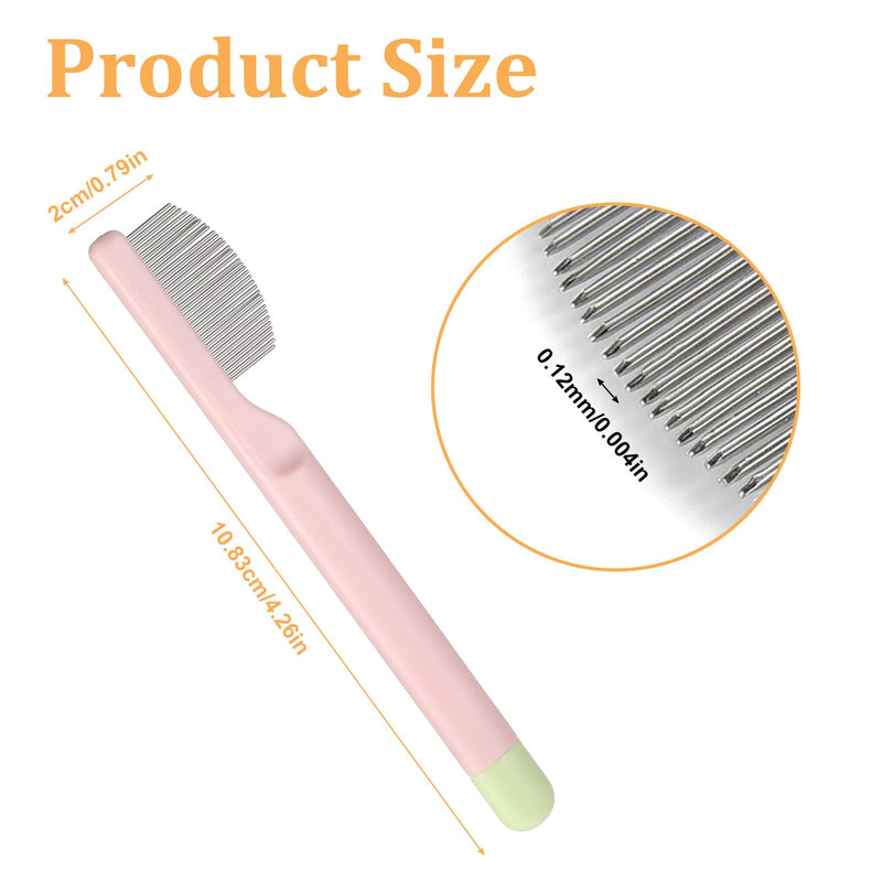 Dog Eye Comb Stainless Steel Dog Cat Grooming Combs with Rounded Teeth Tear Stain Remover Professional Eye Comb for Pets Fit Yorkie Shih Tzu Maltese Maltipoo Pomeranian and Cats