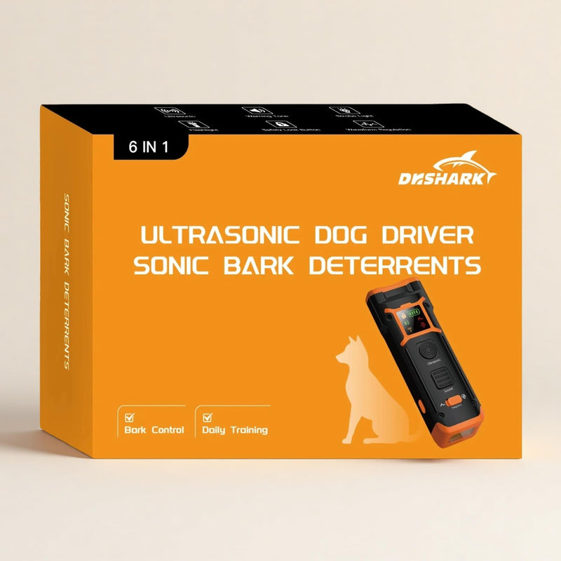 Dog Bark Deterrent Devices with LED Display, Ultrasonic & Beep Modes, 10s HearingSafe AutoOff, 25–30kHz Training & DriveAway, LED Light, Safe No Barking Device for Dogs, Stop Dog Barking Device