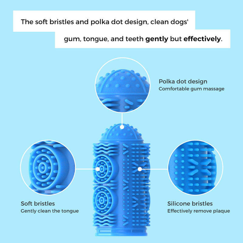 Coredy 4 Pack Dog Toothbrush, Soft Silicone Pet Toothbrush, Finger Toothbrush Covers Kit for Dog Teeth Cleaning & Dog Dental Care - PawsPlanet Australia