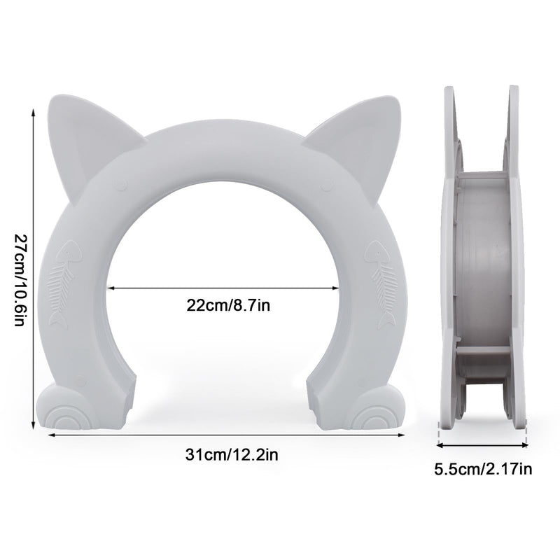 Wordcam Large Cat Door Interior Door, XL Indoor Cat Door, Pet Doors for Cats, Kitties and Small Dogs (White) White X-Large - PawsPlanet Australia