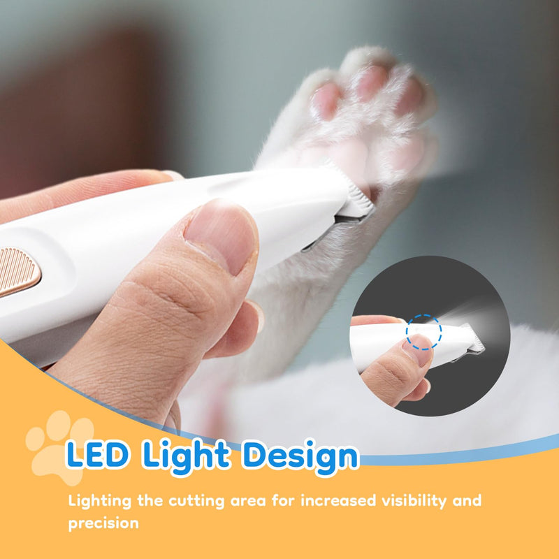 Mcbazel Pet Micro Precision Trimmer, Multifunctional Pet Hair Trimmer Waterproof Rechargeable Pet Shaver with LED Light for Paws Eyes Ears Face Buttocks for Large/Small Dogs and Cats - PawsPlanet Australia