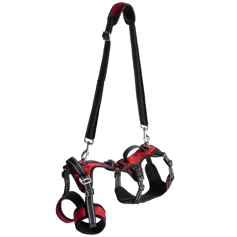 COODEO Mobility Dog Lift Harness, Support Sling for Dog, Dog Walking Sling, Pet Rear Leg Support Rehabilitation Lifts Vest, Dog Carrier for Senior Dogs with Arthritis, Up Stair (Red, XL) Red - PawsPlanet Australia