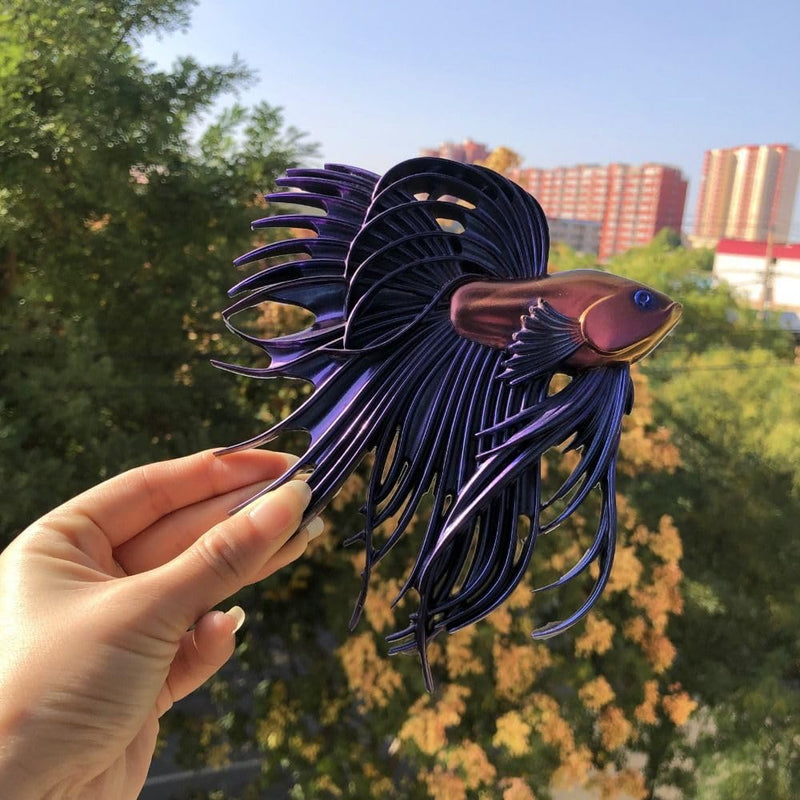 Betta Fish Silicone Resin Molds 3D Unique, Hanging Wall Desktop Decor Large DIY Art Epoxy Mold Aquarium Animal Decoration Office Home Room Cabinets Ornaments Craft (Betta Fish) Betta Fish - PawsPlanet Australia