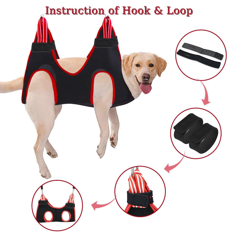 Cat & Dog Grooming Hammock, 12 In 1 Pet Grooming Hammock Harness with Comb, File & Nail Clippers, Nail Cutting Helper for Pets Nail Trimming Bathing Ears Care Washing