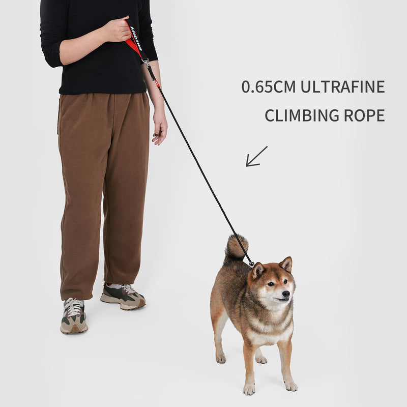 Dog Anti-Slip Leash 5FT with Metal Stopper - Durable No-Pull Training Lead for Small, Medium & Large Dogs - Comfortable Handle Nylon Rope, Tangle-Free Pet Walking Leash (Black, 5.6FT) Black - PawsPlanet Australia
