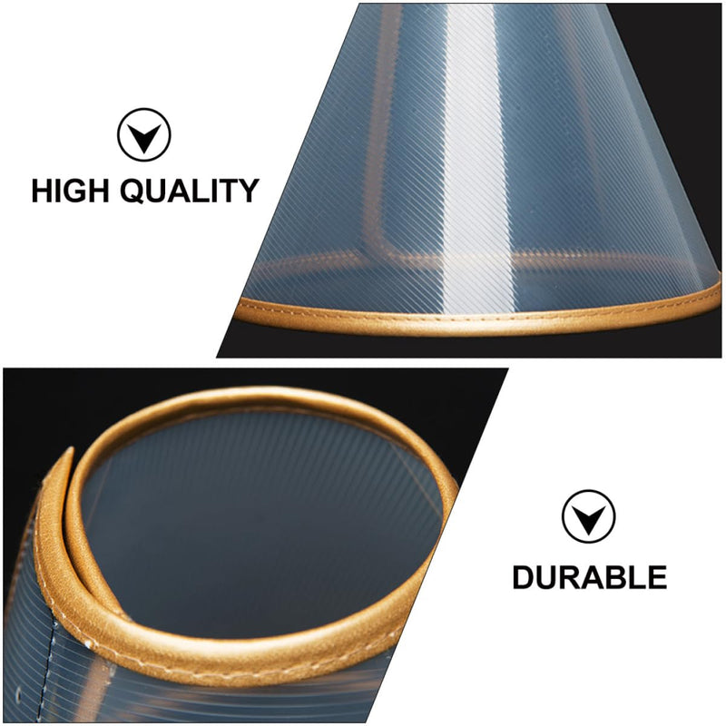 Luxshiny Pet Recovery Collar 16 21cm Transparent Protective Collar made of PVC with PU Trim Anti-Bite and Scratch Protection for Dogs and Cats for Healing
