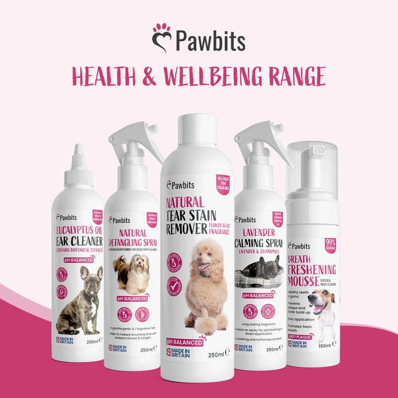Pawbits Natural Tear Stain Remover for Dogs 250ml - Dog Tear and Saliva Cleanser to Remove Stains, Dirt and Discharge - PawsPlanet Australia