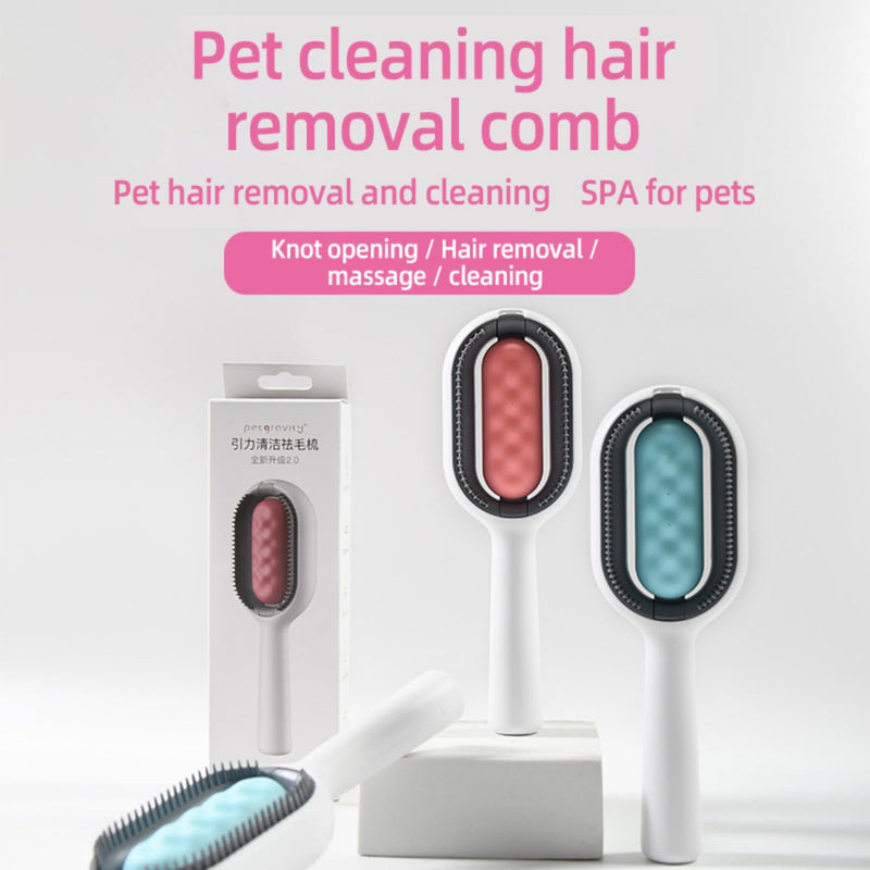 Cat Cleaning Brush,Pet Grooming Cleaning Brush,Self Cleaning Slicker Brushes for Shedding and Removes Loose Undercoat,Pet Hair Removal Comb with Water Tank,Wet Cat Brush - PawsPlanet Australia