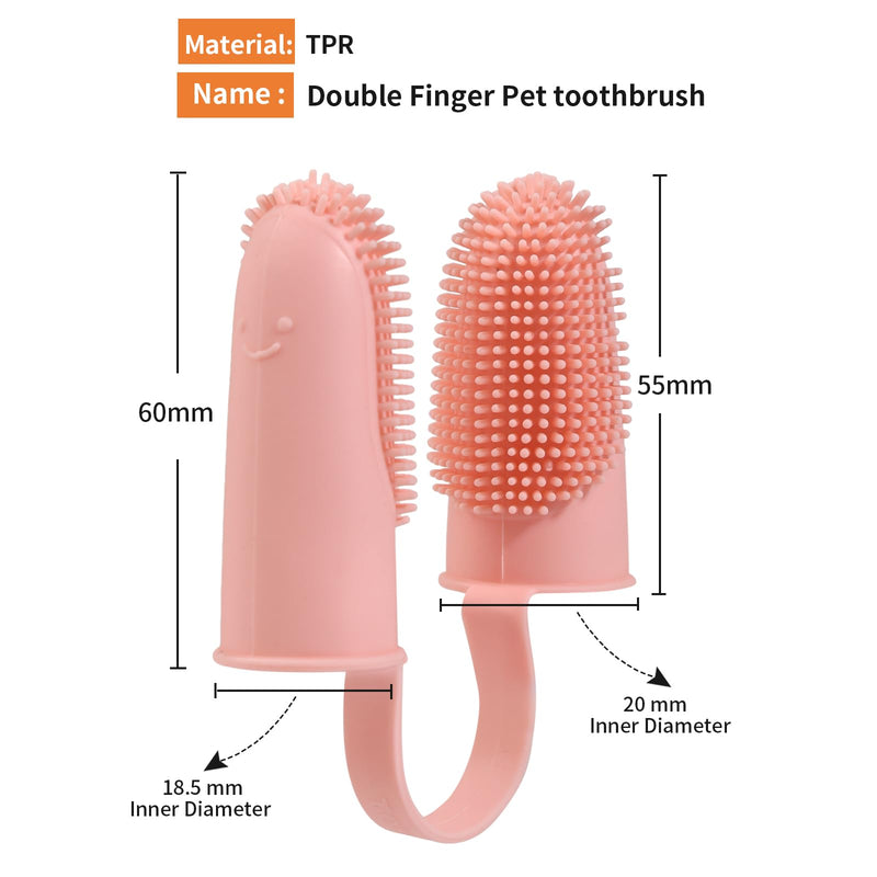 Upgraded Pet Teeth Cleaning Tools Dog Teeth Brushing Set - 360-degree Silicone Toothbrush, Protect Pet Oral Hygiene. Silicone Dog Toothbrush Fingertip. - PawsPlanet Australia