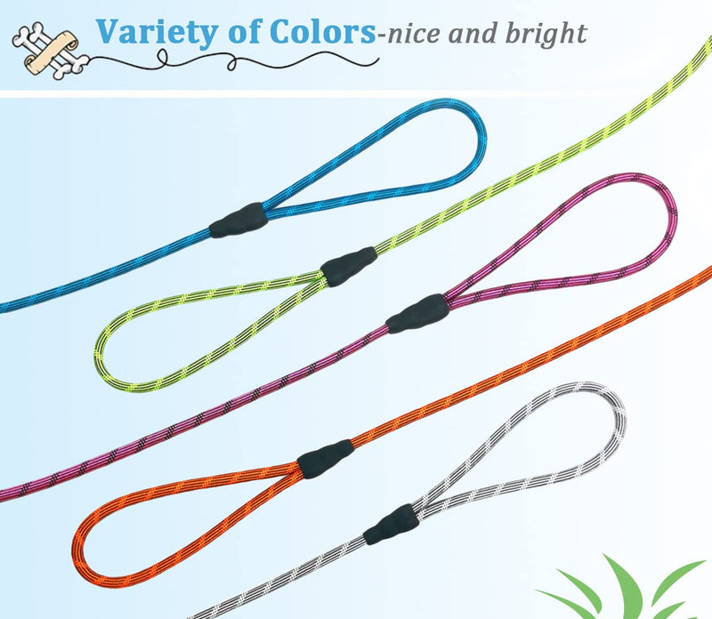 WYuZe 1/5" X-Small Dog Leash for Puppies Under 15lb, 6/10/15 FT Lightweight Reflective Cat Leash Thin Rope for Tiny Dogs Walking Training (6FT x1/5", Blue) 1/5" x 6 FT - PawsPlanet Australia