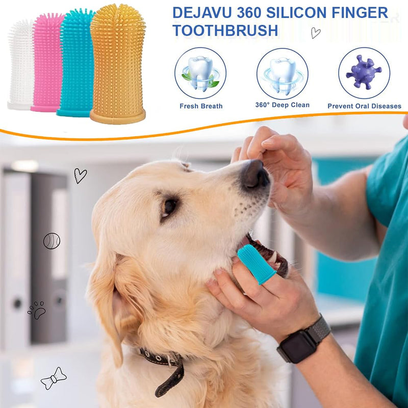 Dog Tooth Brush, Dog Tooth Brushing Kit, Cat Toothbrush, Pet Brushing Kit,Dog Teeth Cleaner Keep Your Pet's Smile Bright with Our Premium Dental Care Tool Dog Finger Tootthbrush Silicon - PawsPlanet Australia