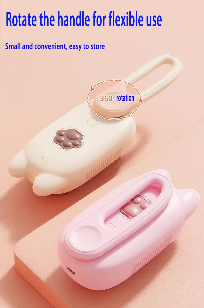 Steam Cat Brush Dog Brush for Shedding Rechargeable Cat Brush Unique Pet Brush The Handle Can be Rotated 360° (pink) pink