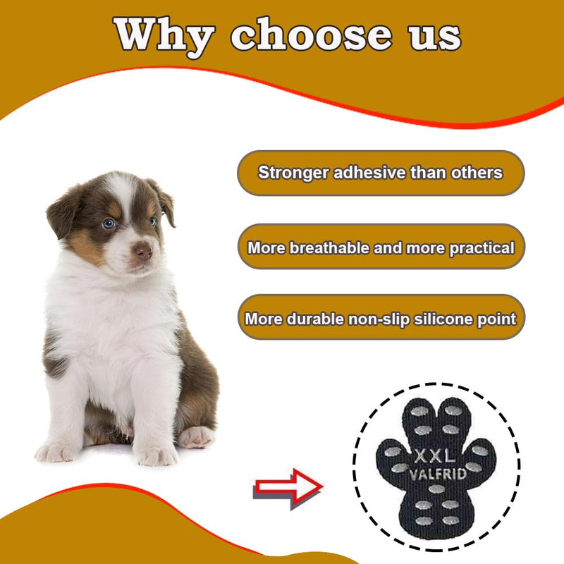 Dog Paw Protector Anti-Slip Grips to Keeps Dogs from Slipping On Hardwood Floors,Best for Summer Hot Pavement,Dog Shoes Booties Socks Replacemen XXL 24 Pieces 6Sets 24Pcs XXL (2.83" x2.52",61-80 lbs) - PawsPlanet Australia