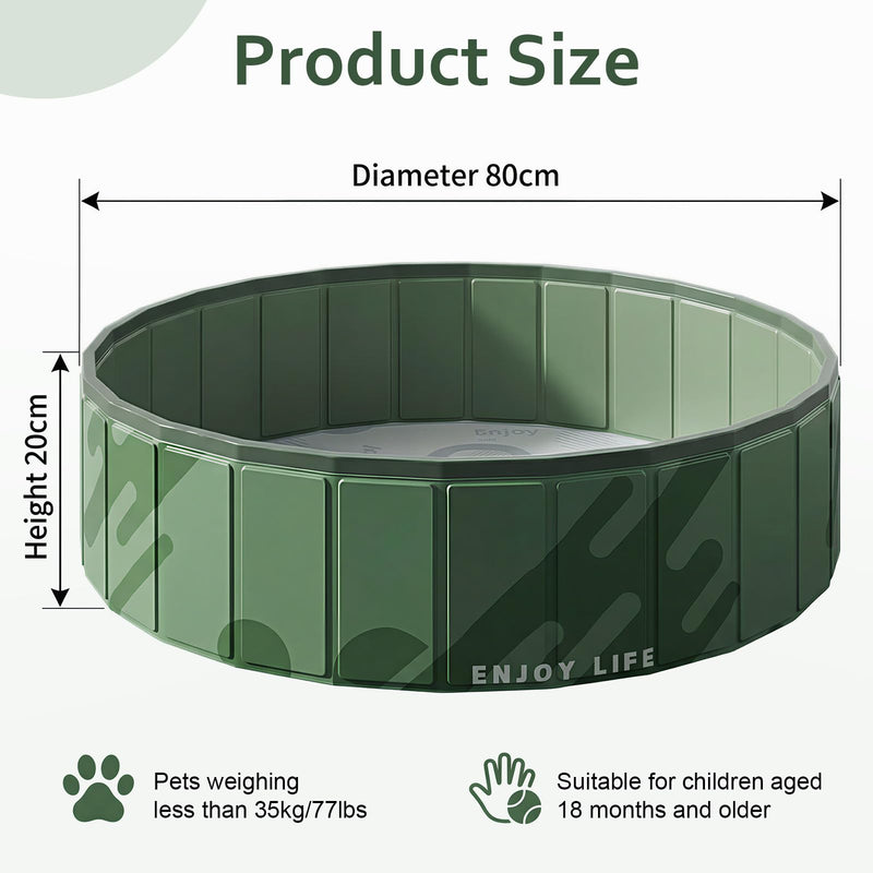 veimia Cat Ball Pit, 32" Foldable Pet Playpen Ball Pool for Toddlers Babies Dogs, Sturdy Pet Swimming Pool Bath Tub, Indoor Outdoor Playpen, Easy to Assemble and Storage, No Ball Included