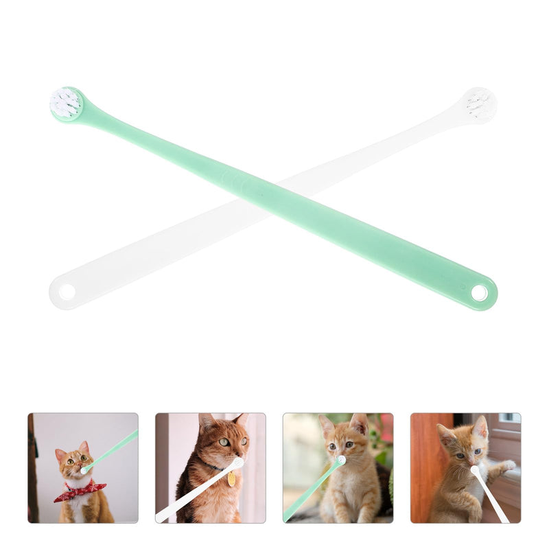 Garneck 6-Piece Plastic Cat Toothbrushes for Dogs and Cats, Multifunctional Dental Care with Massage Function for Household Use, in Various Colors