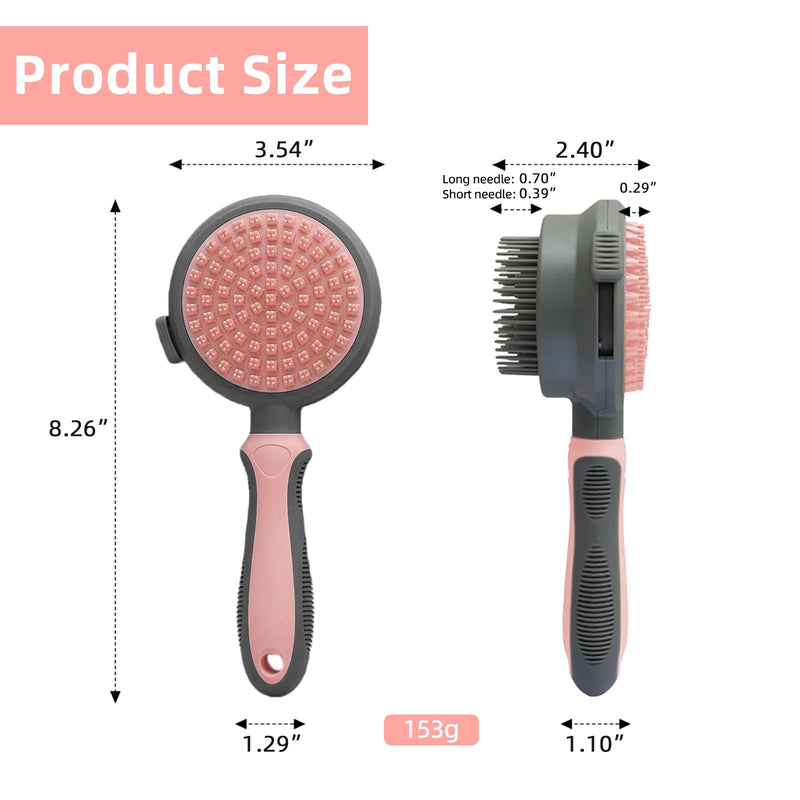 Pet Grooming Deshedding Brush for Dogs and Cats with Easy Clean Button, Professional Hair Removal Tool with Massage Tips,Easy Clean and Bath massage - PawsPlanet Australia