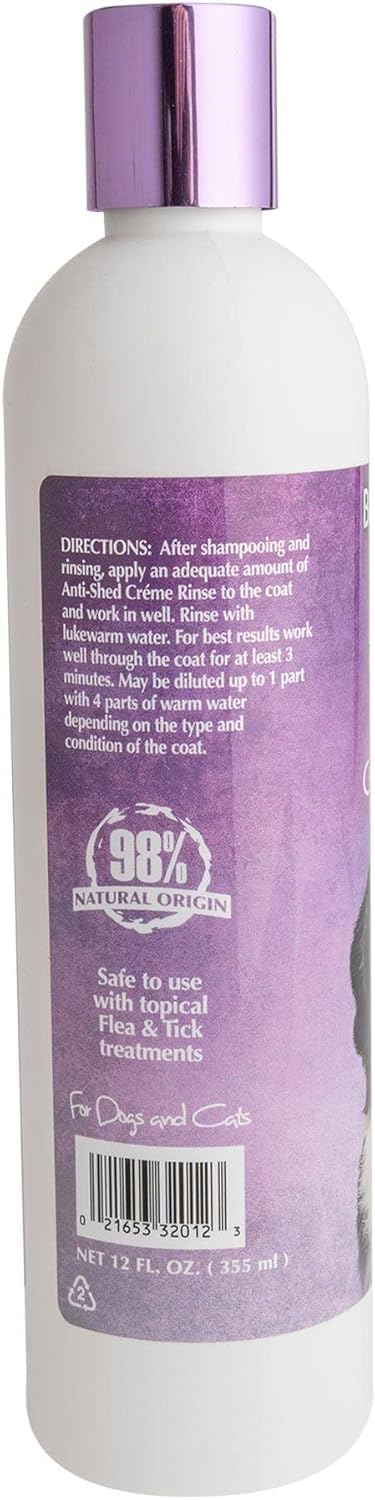 Bio-Groom Anti-Shed Deshedding Dog Conditioner - Odor Eliminating, Anti-Shedding, Dog Bathing Supplies, Puppy Wash, Cat & Dog Grooming Supplies, Cruelty-Free, Made in USA - 12 fl oz 1-Pack 12 oz - PawsPlanet Australia
