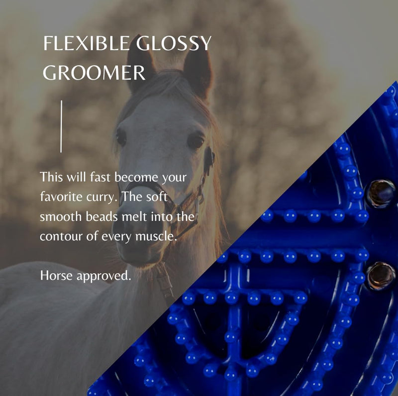Epona Glossy Groomer (Colbalt) Horse Grooming Tool - PawsPlanet Australia