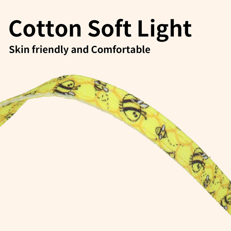Cotton Cat Harness and Leash Set, Escape-Proof Adjustable Soft Harness for Kitten, Small & Large Cats, Ideal for Travel & Outdoor Walking (Bee) Bee