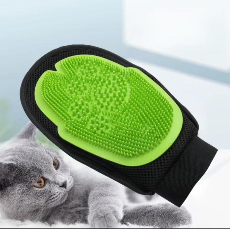 Paw-Naticks 2-in-1 Pet Grooming Mitt, Double-Sided Silicone Bath Brush, Dog & Cat Hair Remover, Massage Glove, Shredding Massage, Five-Finger Design, 25.5x16x3 cm (BLUE) BLUE - PawsPlanet Australia