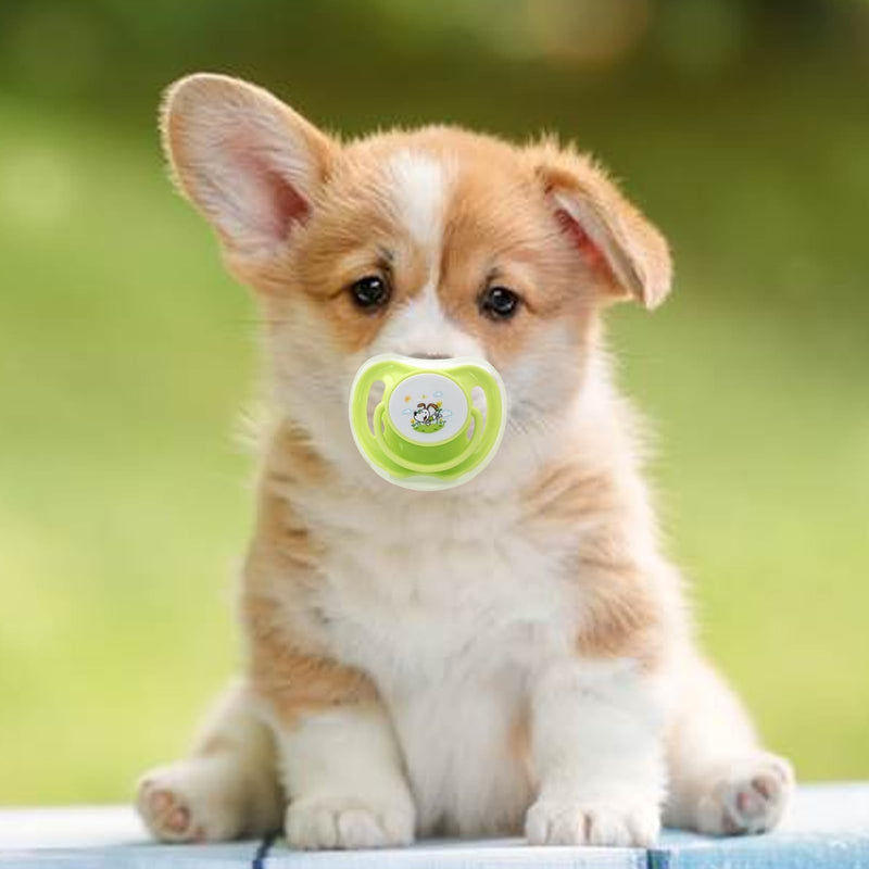Pacifier for Kittens | Puppy Toy, 4-Piece Teat Set, Cute Silicone Chew Toy | Safe Teething System for Pets, Protective Dust Protection Set