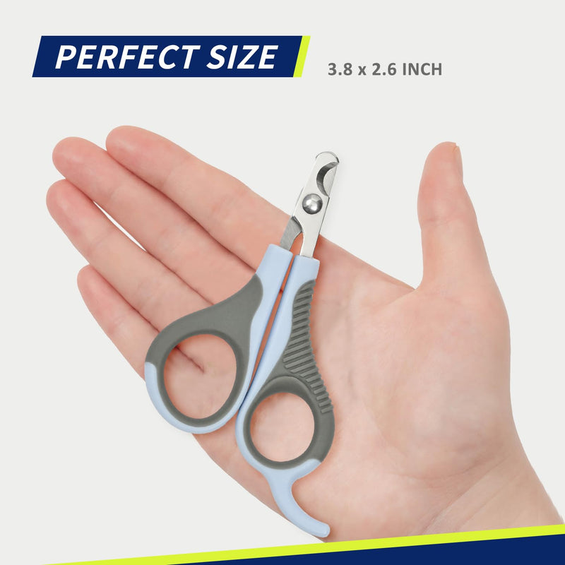 WePet Pet Nail Clippers U07.2, Professional Claw Trimmer, Scissor for Cats, Puppies, Kittens, Hamsters, Rabbits and Small Animals, Sharp, Safe, Small, Grey/Blue #03 Grey/Blue - PawsPlanet Australia