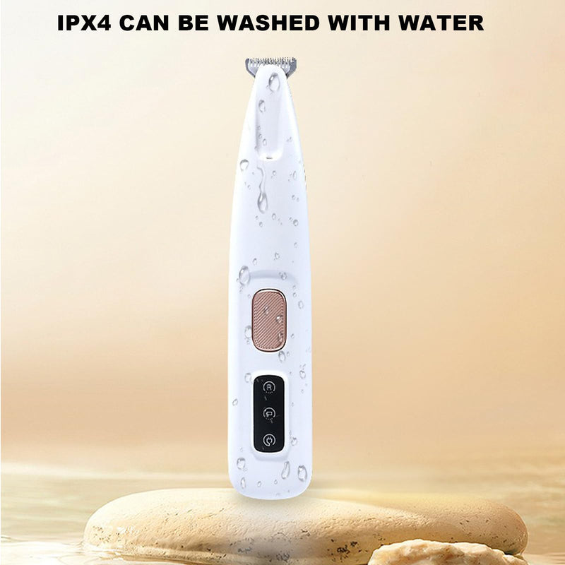 Saffory Dog Trimmer, Pet Claw Trimmer with LED Light, Low Noise USB Rechargeable Pet Clipper. Suitable for Dogs and Cats, for Trimming Hair Around Paws, Eyes, Ears, Face, Buttocks. (1), White 1 - PawsPlanet Australia