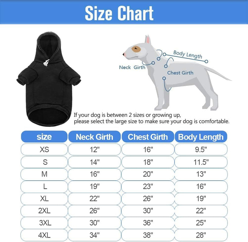 SCENEREAL Security Dog Hoodie Sweaters for Small Medium Large Dogs, Brushed Fleece Dog Clothes with Hat,Soft Cotton Winter Spring Coat All Weather Clothes, Classic Halloween Costume with Leash Hole XXX-Large Black (SECURITY Printed)