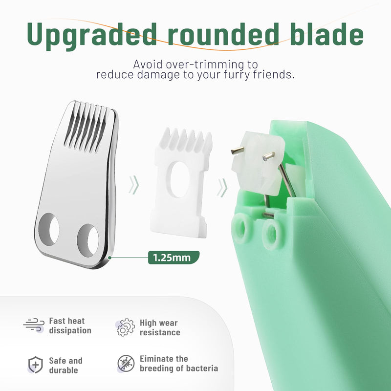 Electric Dog Paw Trimmer with LCD Display, Pet Hair Trimmer for Dogs Paws, Paw Hair Trimmer for Dogs, Pet Micro Precision Trimmer, Cat Paw Pad Trimmer for Grooming, Paw Shavers for Dogs Feet (Green) Green - PawsPlanet Australia