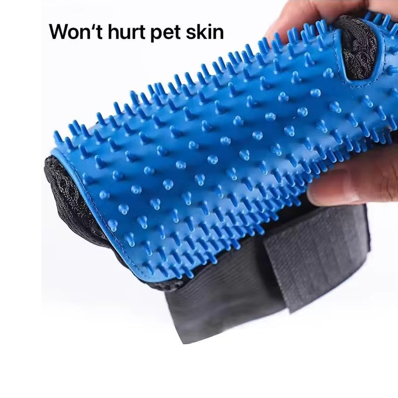 Pet Grooming Glove - Efficient Deshedding Brush for Dogs & Cats, Gentle Massaging Tool, Hair Remover for Long & Short Fur, Ideal for Bathing & Grooming, Reusable & Easy to Clean - PawsPlanet Australia