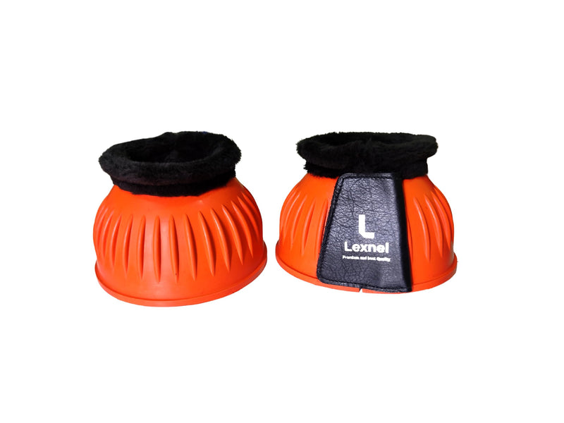 Rubber Bell Boots, Durable Bell Boots for Horse – Superior Hoof Protection and Comfort 1 Pair (Orange, X-Large) Orange - PawsPlanet Australia