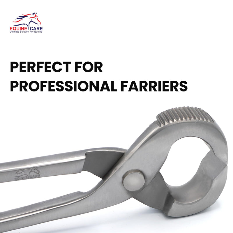 Equine Care 14” Horseshoe Puller – 3-in-1 Farrier Pull Off, Hoof Spreader & Nail Cutter | Oil-Tempered Chrome Vanadium Steel Farrier Pliers for Horse Hoof Care