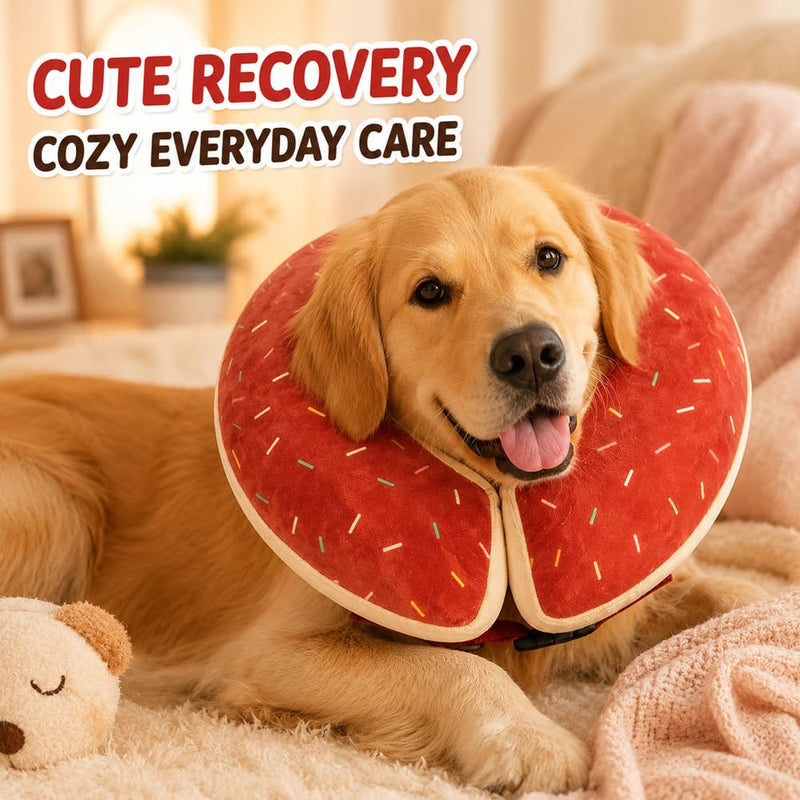 Inflatable Dog Collar, Dog Collar Leak Protection with Adjustable Buckle, HMCEY Inflatable Collar Dog, Soft Protective Collar for Dogs, Post-Operative Neck Collar for Cats, Small, Medium and Large Pets - M