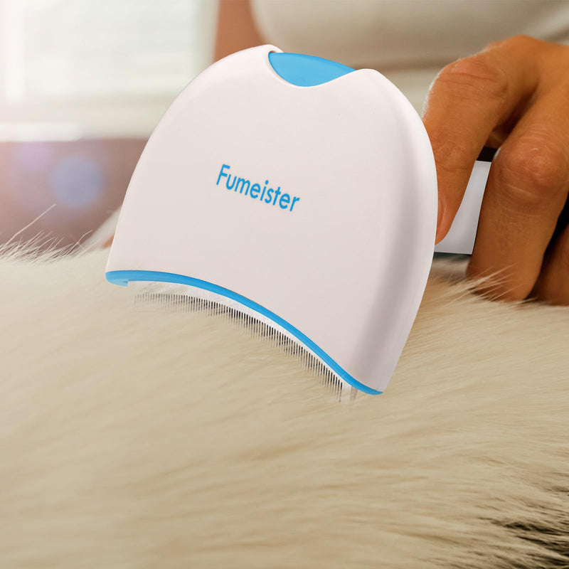 Pet Undercoat Deshedding Tool for Dogs - Wide Curved Undercoat Brush for Effortless Pet Deshedding, Loose Hair Remover for Dogs & Cats (White) (Blue) Blue - PawsPlanet Australia