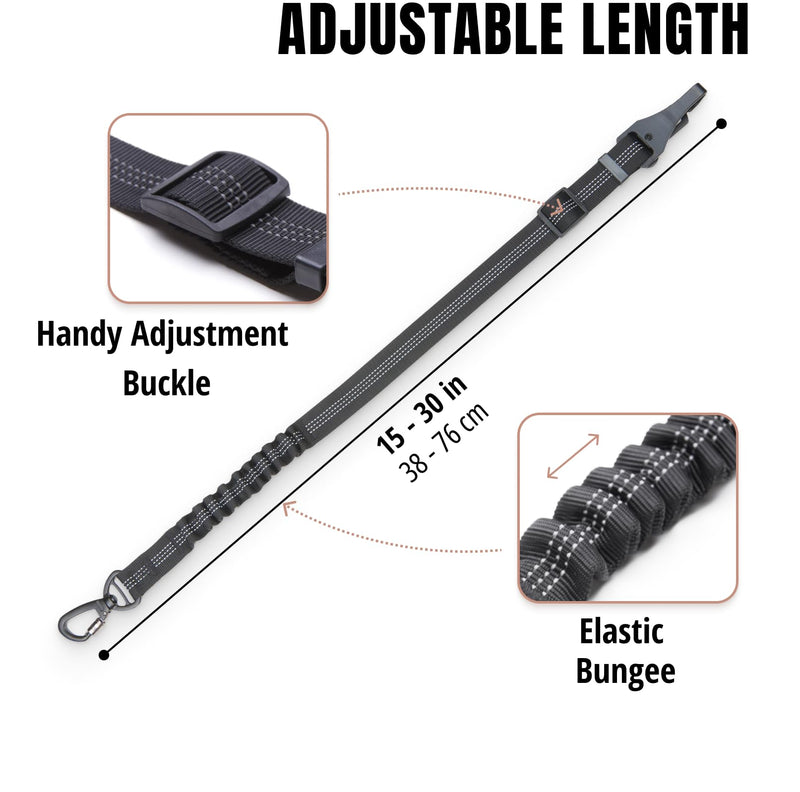 Owleys Dog Seat Belt for Car - Dog Seatbelt Harness for Car - Safety Car Leash for Dogs - Adjustable Dog Car Belt for Small Large & Medium Pets Black Black Seat Belt - PawsPlanet Australia