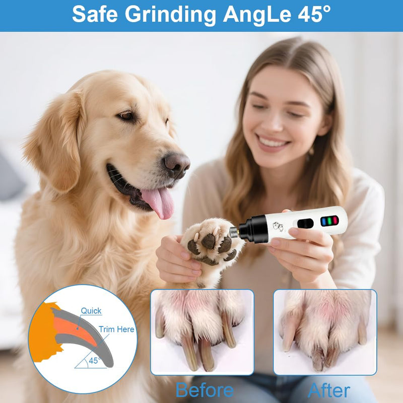 Silent Groom Pro Nail Grinder, 2025 New Dog Nail Trimmer, USB Rechargeable Pet Nail Grinder, Dog Nail Trimmers, Pet Paws Grooming Smoothing Tool - PawsPlanet Australia