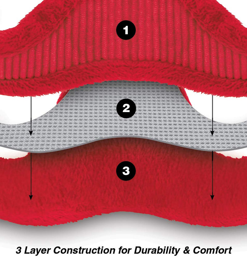 Voyager Step-in Plush Dog Harness – Soft Plush, Step in Vest Harness for Small and Medium Dogs by Best Pet Supplies - Red Corduroy, XL (Chest: 20.5-23") (Pack of 2) XL (Chest: 20.5 - 23") (Pack of 2) - PawsPlanet Australia