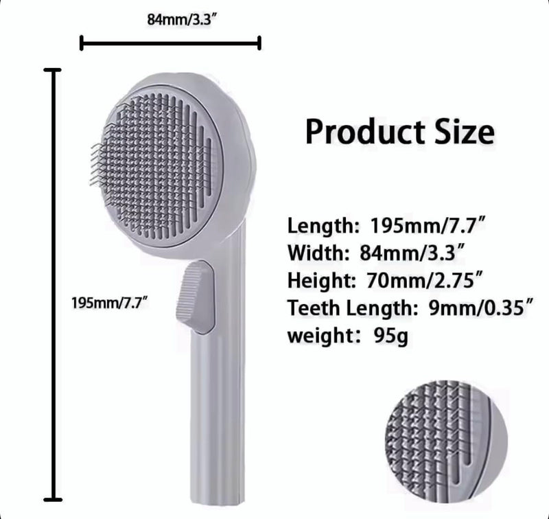 Cat Brush Dog Brush, Designed To Remove Loose Fur, Tangles, Mats With Convenient Release Button Feature, Easly Removal Of Trapped Hair From Brush, Indoor Cats Dog Hair Grooming Tool, White - PawsPlanet Australia