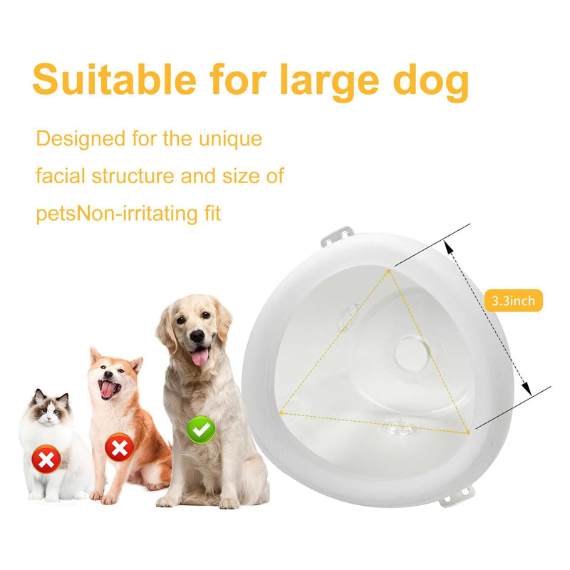 Dog Nebulizer and Inhalation Mask, Oxygen Mask for Large Dogs, White (L) L