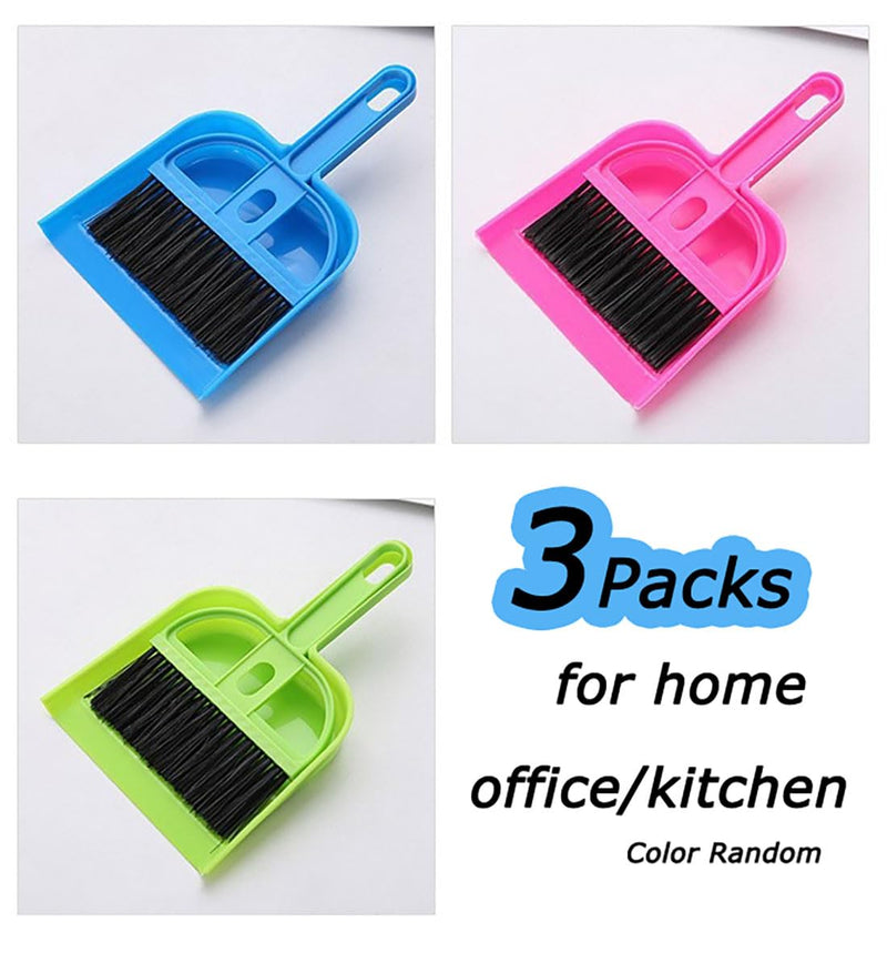 3 Pack Cage Cleaner for Guinea Pigs, Hamsters, Chinchillas, Rabbits, Reptiles, and Other Small Animals - Cleaning Tool Set for Animal Waste - Mini Dustpan and Brush Set Mix Color-3 Packs - PawsPlanet Australia
