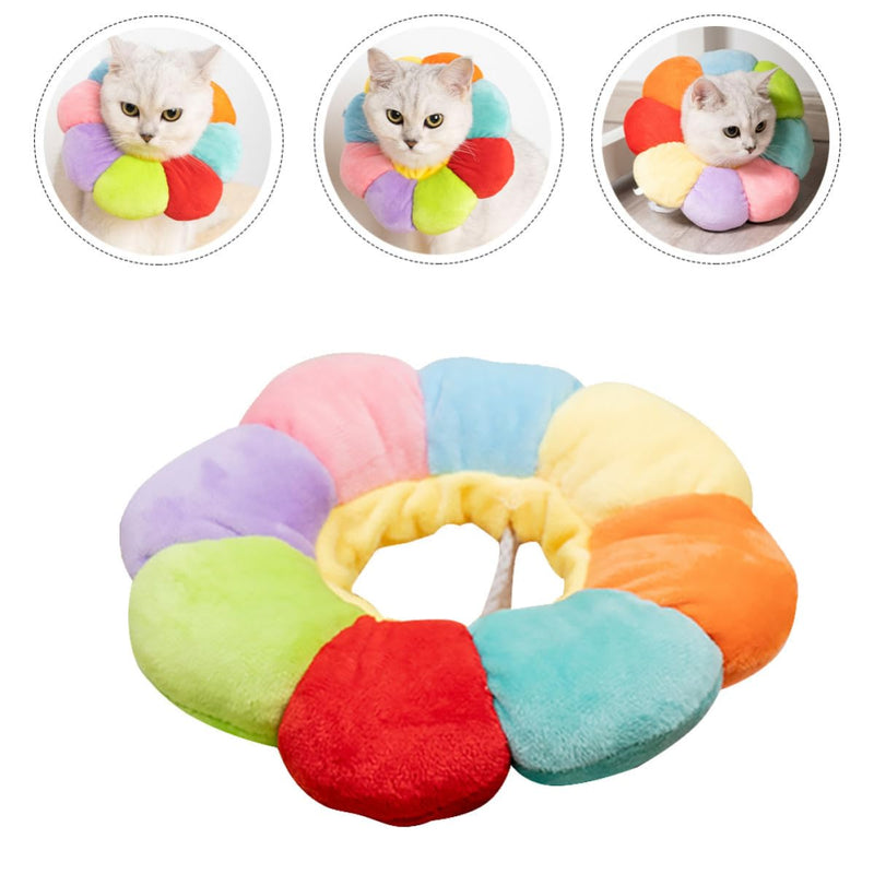 MAGICLULU Sunflowers with PP Cotton Recovery Collar for Pets, Surgical Collar, Pain-Relieving and Easy to Put On at Parties and Gatherings