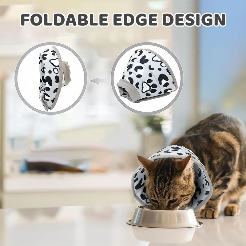 Soft Cat Collar for After Surgery and Injuries, Adjustable, Prevents Licking Wounds, Cat Collar, M