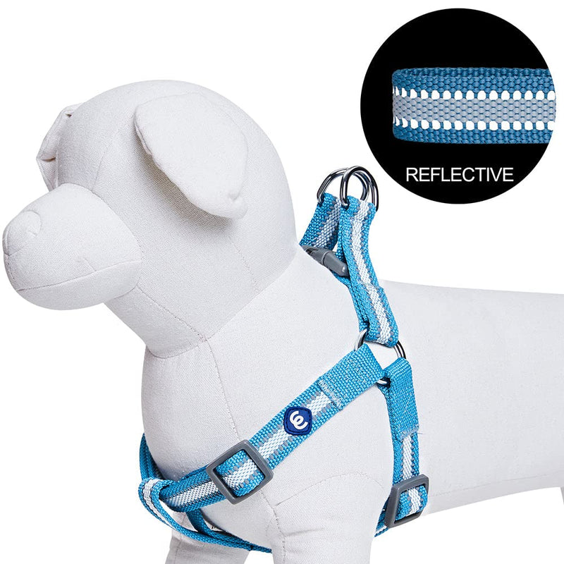 Blueberry Pet Essentials Step-in Reflective Back to Basics Dog Harness, Sky Blue, Chest Girth 26" - 39", Large, Adjustable Harnesses for Dogs - PawsPlanet Australia