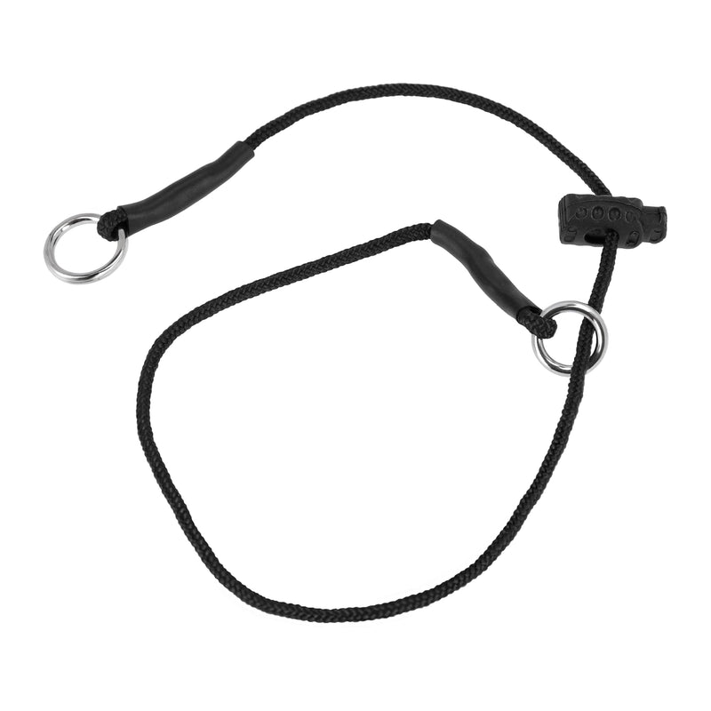 DINGO GEAR Dog Training Collar 3 mm Diameter Braided Cord One Limiter Waterproof for Dog Sports IGP Bite Work Obedience Size S - Black (S04071) THIN 1 LIMITER - PawsPlanet Australia