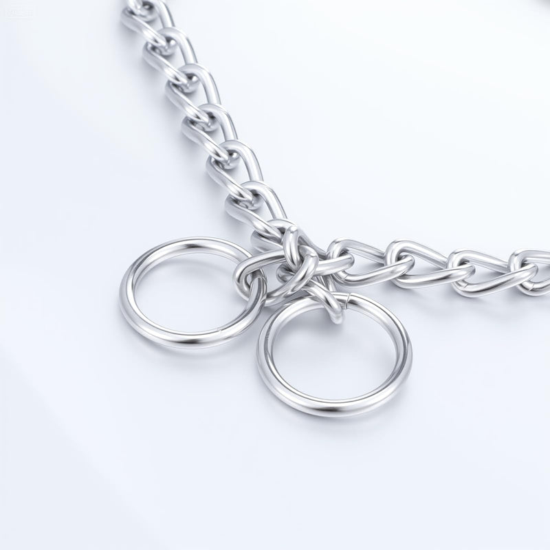 Chain Collar for Dogs Alloy Steel Pet Training Collars Metal Slip Link Training Heavy Duty Dog Collar Adjustable Martingale Puppy Collars for Small Medium Large Big Breed Dogs - PawsPlanet Australia