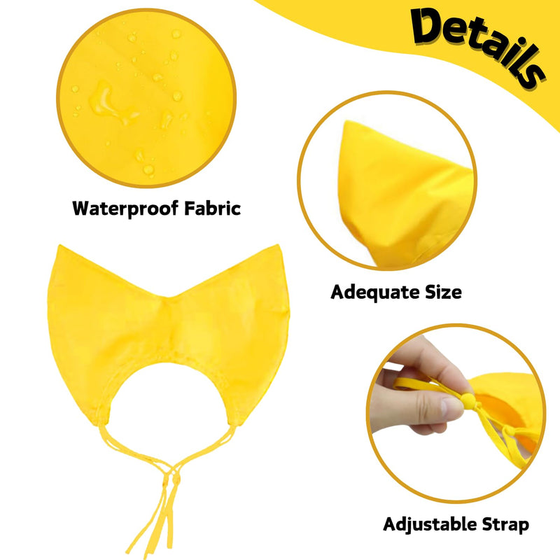Pet Shower Cap - Waterproof Shower Caps for Sphynx Reusable Cats Ear Protection Bath Cap with Adjustable Strap Ear Covers for House Cats Small Dogs Puppy Pet Grooming Accessories (Yellow) Yellow - PawsPlanet Australia