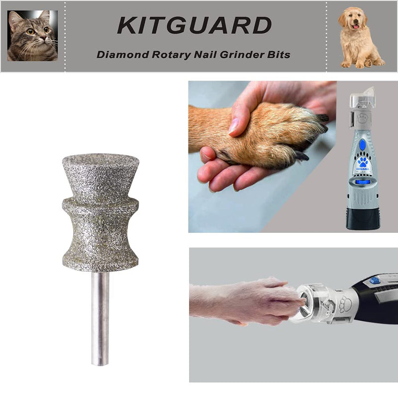 Diamond Dremel Dog Nail Grinder Bits for Rotary Tool-1/8'' Dremel Dog Nail Grinder Attachment-Pet Nail Grinder Bit Work for Animals Nail Care Large A 1P - PawsPlanet Australia
