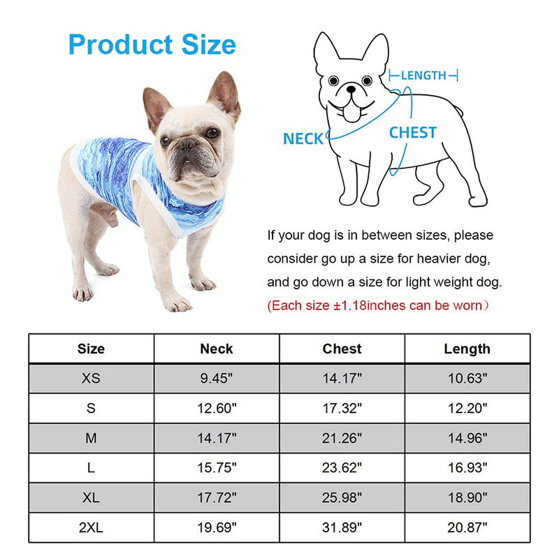 Dog Cooling Vest Dog Cooling Shirts, Breathable Cooling Jacket for Dog Anxiety Relief Sun Protection, Soft Dog Cool Coat for Small Medium Dogs/Cats Outdoor Walking Training Hiking on Summer M(Length 14.96")