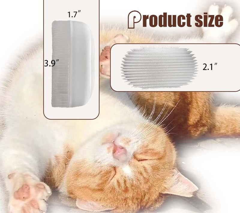 SoarExcelleryy Soft Fur Cat Brush - Over 1000 gentle cat tongue brushes with prickly serrations, suitable for sensitive cats - comfortable, lightweight, gentle, perfect for enhancing intimacy, white - PawsPlanet Australia